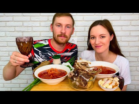 Видео: МУКБАНГ БОРЩ РЕБРЫШКИ СВИННЫЕ ГОВЯДИНА САЛО ЧЕСНОК MUKBANG BORSCHT RIBS BACON ответы на вопросы