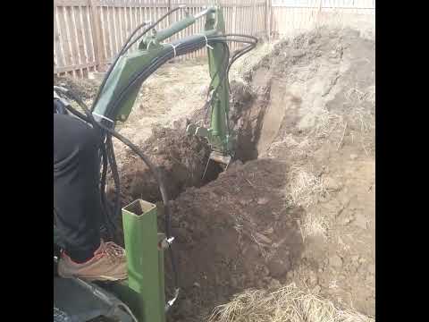 Видео: Первые испытание самодельным экскаваторам