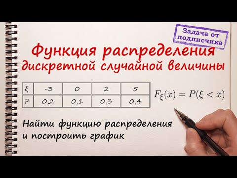 Видео: Функция распределения дискретной случайной величины