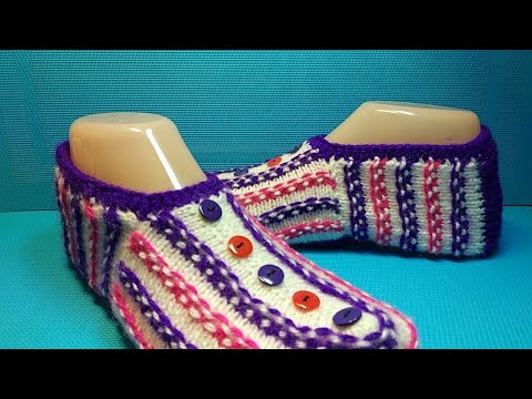 Видео: Удобная модель тапочек/следки с бесшовной подошвой #659