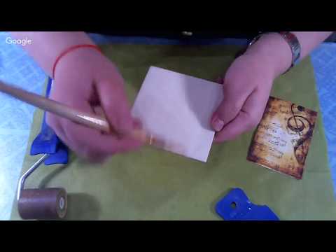 Видео: Советы от Натальи Блисс. Вживление цветной распечатки на акриловую краску.