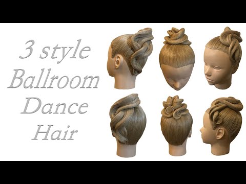 Видео: 💃🕺3 Style Basic Ballroom Dance Hair Technique💃🕺Волосы для бальных танцев.Cabello para baile de salón