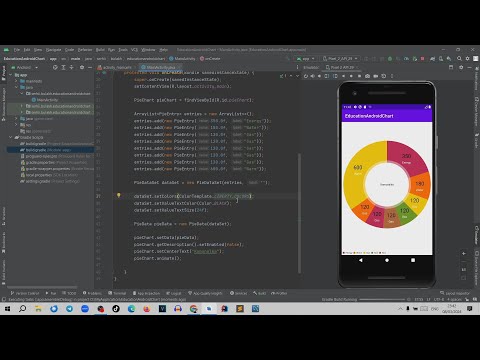 Видео: Как сделать круговую диаграмму в Андроид Студио. Android Studio.