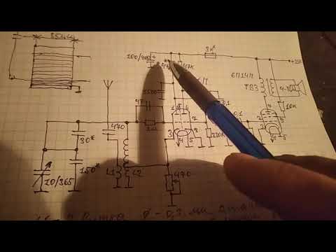 Видео: Регеративный приемник 6н1п и 6п14п Схема.