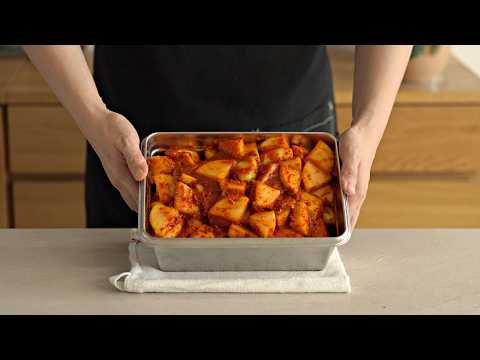 Видео: Суперпростое кимчи с 2 редисками‼️ Моя семья не перестаёт просить это блюдо к каждому приёму пищи 🤩