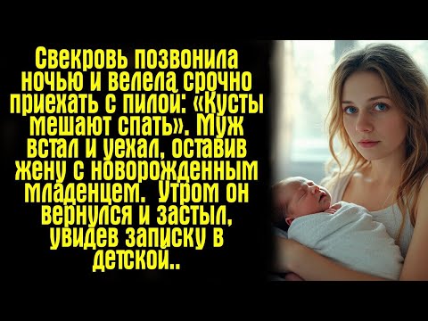 Видео: Свекровь позвонила ночью и велела срочно приехать с пилой- «Кусты мешают спать». Муж встал и уехал..