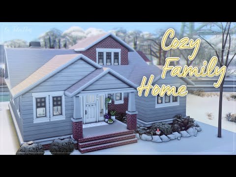 Видео: Уютный семейный дом👨‍👩‍👧‍👦💛│Строительство│Cozy Family Home│SpeedBuild│NO CC [The Sims 4]