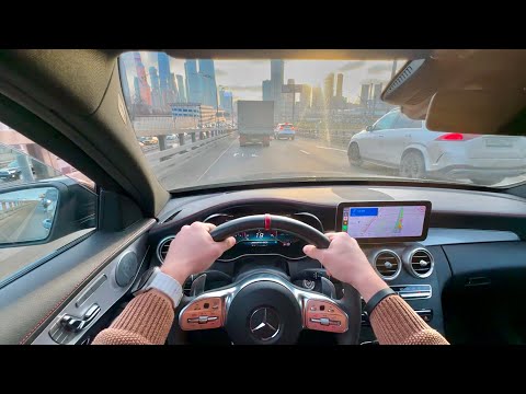Видео: MERCEDES C43 AMG от ПЕРВОГО ЛИЦА | По Москве под Deep Music | Pipes & Downpipes