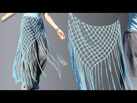 Видео: Макраме Парео-Хустка / МК для початківців / Macrame Pareo Tutorial / Easy macrame Wrap