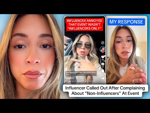 Видео: Инфлюенсер жалуется после того, как на мероприятие бренда были приглашены «неинфлюенсеры»