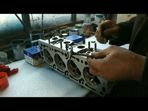 Видео: Головка блока , притирка клапанов c20ne Opel Vectra A. Продолжение следует.