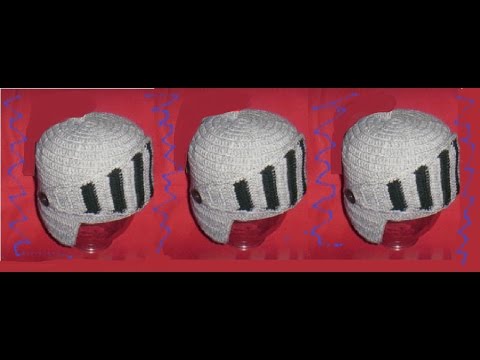 Видео: Вязанная крючком  шапка  шлем(knitted hat -shlem)
