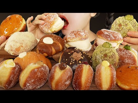 Видео: СУБ)АСМР МУКБАНГ 🩷Пончик с завязанным кремом для любителей пончиков Мукбанг🍩💕#DessertMukbang