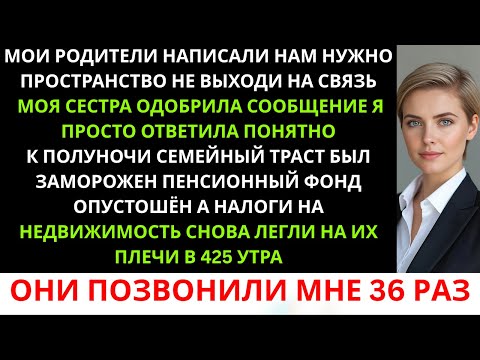 Видео: Мои родители написали: «Нам нужно пространство. Не выходи на связь…» Так что я поступила вот так…
