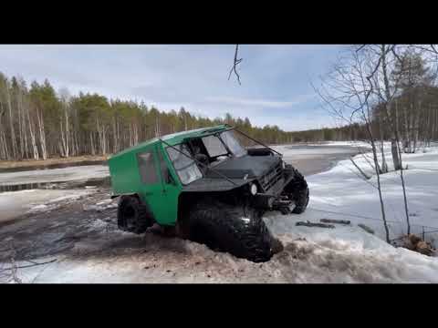 Видео: На вездеходе GALA practic на гусиную охоту. Тесты вездехода по болоту.