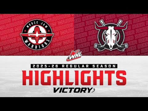 Видео: Red Deer Rebels против Moose Jaw Warriors 11/09 | Лучшие моменты WHL 2025-26