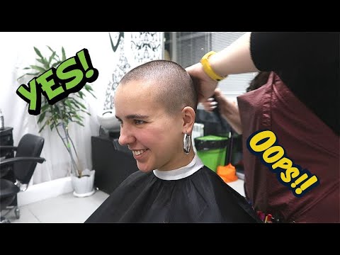 Видео: Подстриглась НАЛЫСО как это было Поход к парикмахеру Полине 18 лет