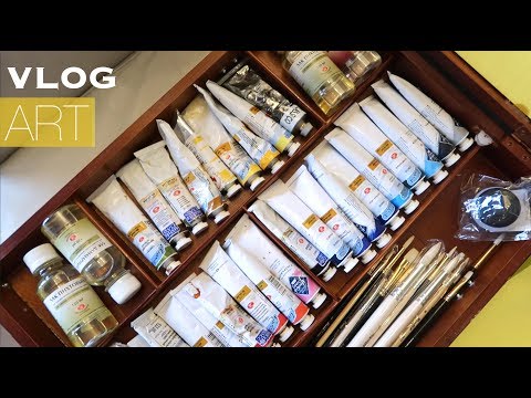 Видео: ART VLOG: Мои материалы для живописи Маслом: Этюдник, Краски, Кисти, Бумага+ Любимые Цвета