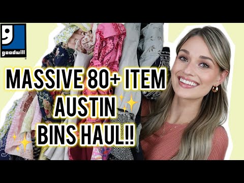 Видео: ОГРОМНАЯ партия из более чем 80 предметов из Austin Goodwill Bins для перепродажи на Poshmark с О...