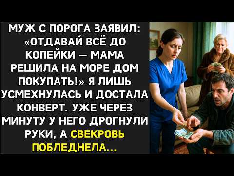 Видео: Отдавай всё до копейки  мама решила на море дом покупать!  заявил муж. Я лишь усмехнулась и достала…