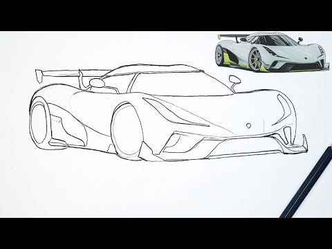 Видео: Как нарисовать машину KOENIGSEGG JESKO 🔥😍