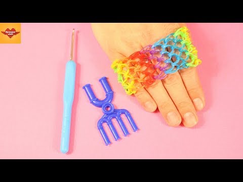 Видео: Как сплести браслет из резинок на рогатке Чешуя дракона