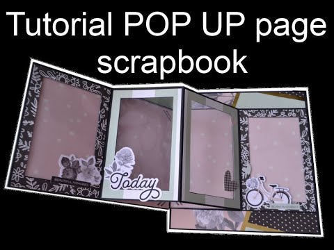 Видео: Tutorial Pop up album Beautiful/Страница №1/pop up page/Scrapbook album