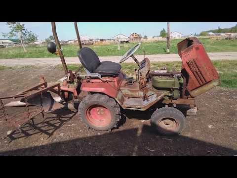 Видео: Минитрактор Т-010, регулировка плуга.