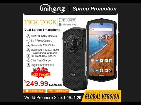 Видео: Unihertz TickTock(5G) - МОЙ обзор... 2 экрана,11дроид, 48МП, Dimencity700, 8ГБ, 128ГБ, NFC, 6000мАч