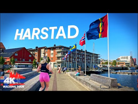 Видео: Сквозь Харстад – прогулка с юга на север | Walking Tour 2025 | Норвегия 4K