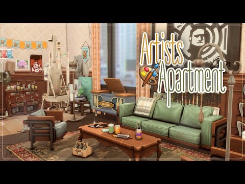 Видео: Квартира художников🎨│Строительство│Artist's apartment│SpeedBuild│NO CC [The Sims 4]