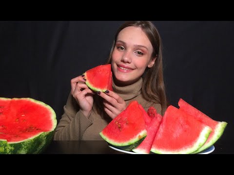 Видео: АСМР Арбуз 🍉 Итинг, поедание, мукбанг | ASMR EATING Juicy Watermelon Mukbang