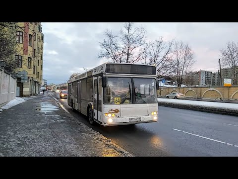 Видео: Автобус, маршрут №64 МАЗ-103.465 б.110322 (17.01.2022) Санкт-Петербург