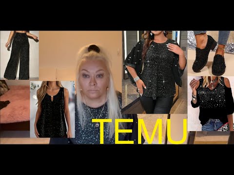 Видео: Распаковка TEMU с примеркой. Блестящие блузы, брюки, лоферы с пайетками.