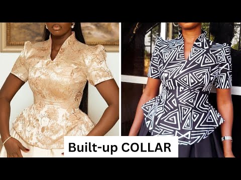 Видео: Как кроить и шить притачной воротник //ОЧЕНЬ ПРОСТОЙ СПОСОБ// к блузке-бюстье силуэта «песочные ч...