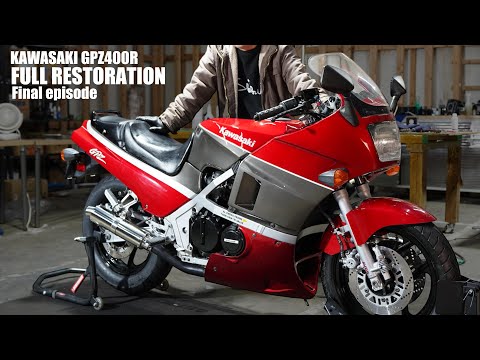 Видео: Kawasaki GPZ400R Завершение полной реставрации |  Возрождение мотоциклов 38-летней давности.