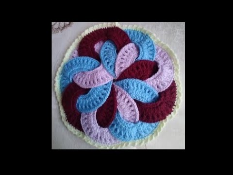 Видео: Подставка под горячее из остатков пряжи крючком