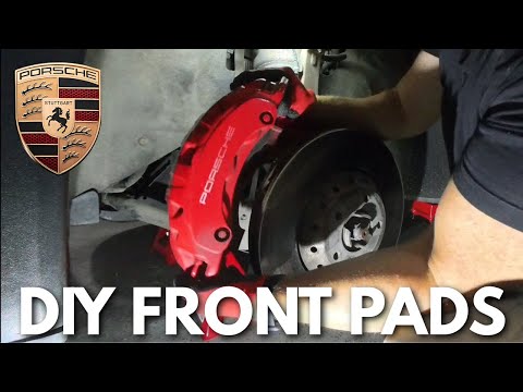 Видео: Как заменить передние тормозные колодки на Porsche Cayenne Turbo