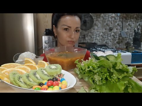 Видео: MUKBANG🥝🍊🥬🥒Кислый Обед🍲/Игнор в Коментах🤳#мукбанг#неасмр#