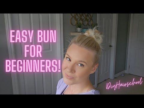 Видео: Самый простой урок по созданию пучка | Прическа для начинающих, подходящая для всех типов волос (...