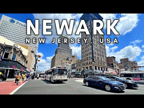 Видео: Жизнь в Нью-Джерси, США: Пешеходная экскурсия по Даунтауну Ньюарка и туристический гид - 4K
