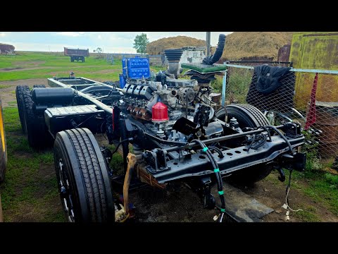 Видео: Сборка Камаза с рамы. Новый компрессор, новый насос Гура, новый фаркоп. Готовимся к запуску мотора!