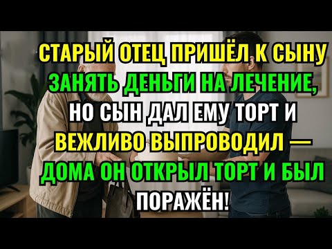 Видео: СТАРЫЙ ОТЕЦ ПРИШЁЛ К СЫНУ ЗАНЯТЬ ДЕНЬГИ НА ЛЕЧЕНИЕ, НО СЫН ДАЛ ЕМУ ТОРТ И ВЕЖЛИВО ВЫПРОВОДИЛ..