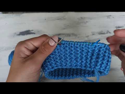 Видео: Вяжем резинку хлебный колос по кругу.