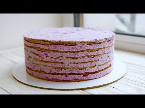 Видео: МЕДОВИК С ЧЕРНИЧНЫМ КРЕМОМ / вкус черничного йогурта