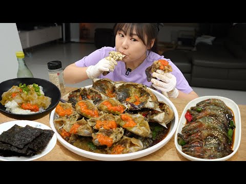 Видео: Краб, маринованный в соевом соусе, вкусен и зимой🦀 Ганджанг Геджанг Мукбанг