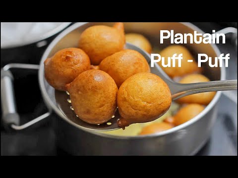 Видео: Plantain Puff Puff- сладкий пряный Ripe Plantain puff puff (plantain buñuelos de platano)