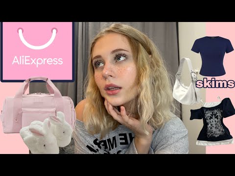 Видео: РАСПАКОВКА ТОВАРОВ С АЛИЭКСПРЕССА // футболки, лонгсливы, аксессуары 🎀 