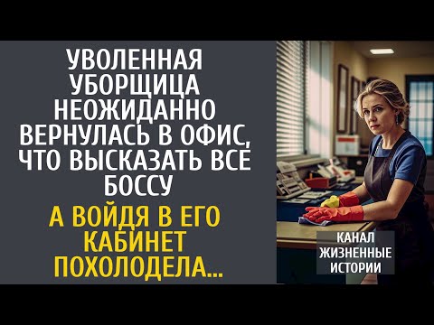 Видео: Уволенная уборщица неожиданно вернулась в офис, что высказать боссу… А войдя в кабинет похолодела