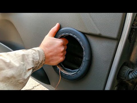 Видео: 16 динамики на Lada Калина, выворот подиумов для динамиков на себя. doRABOTKA #doRABOTKALINA